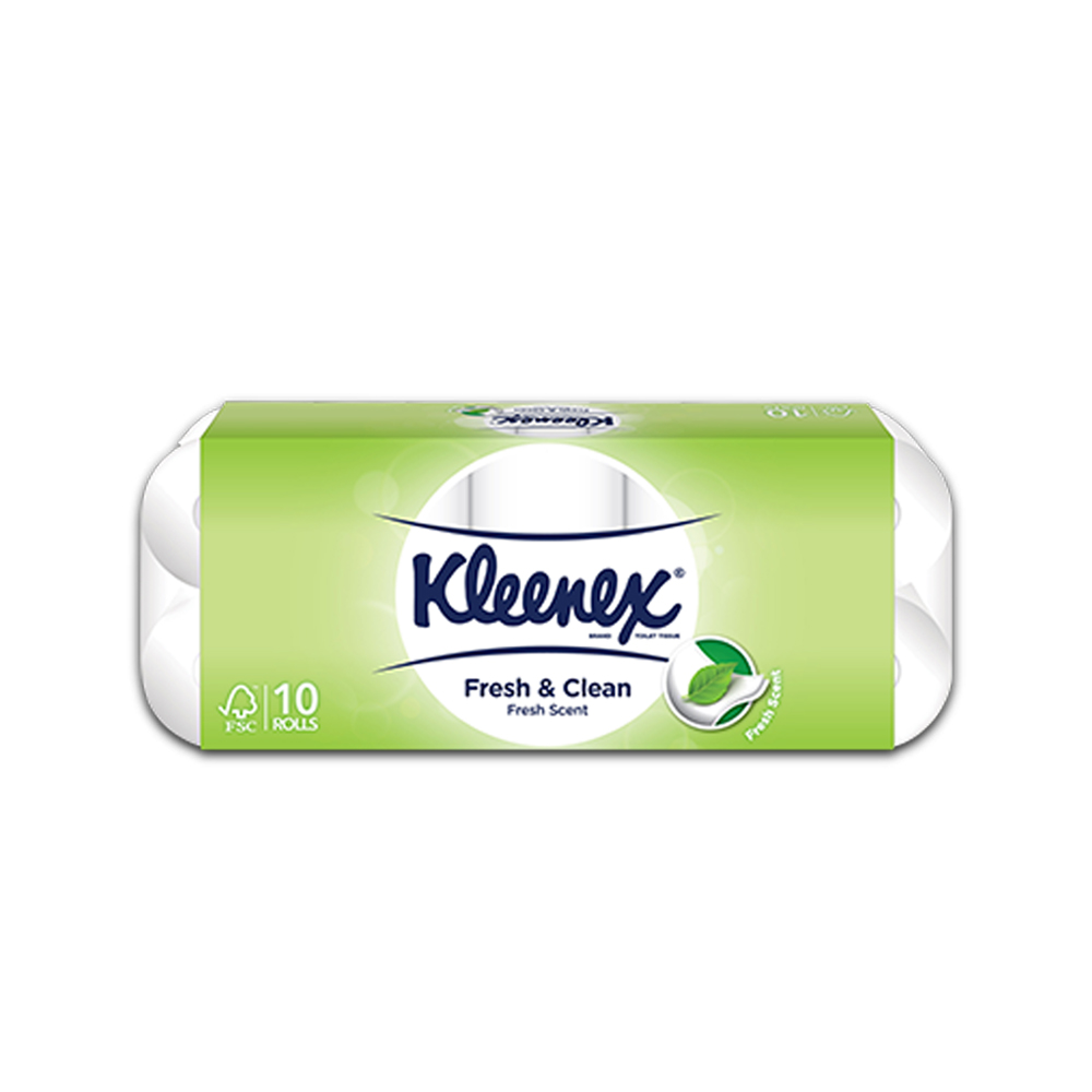 Giấy vệ sinh cuộn nhỏ Kleenex 2 lớp siêu thấm 220x10 tờ