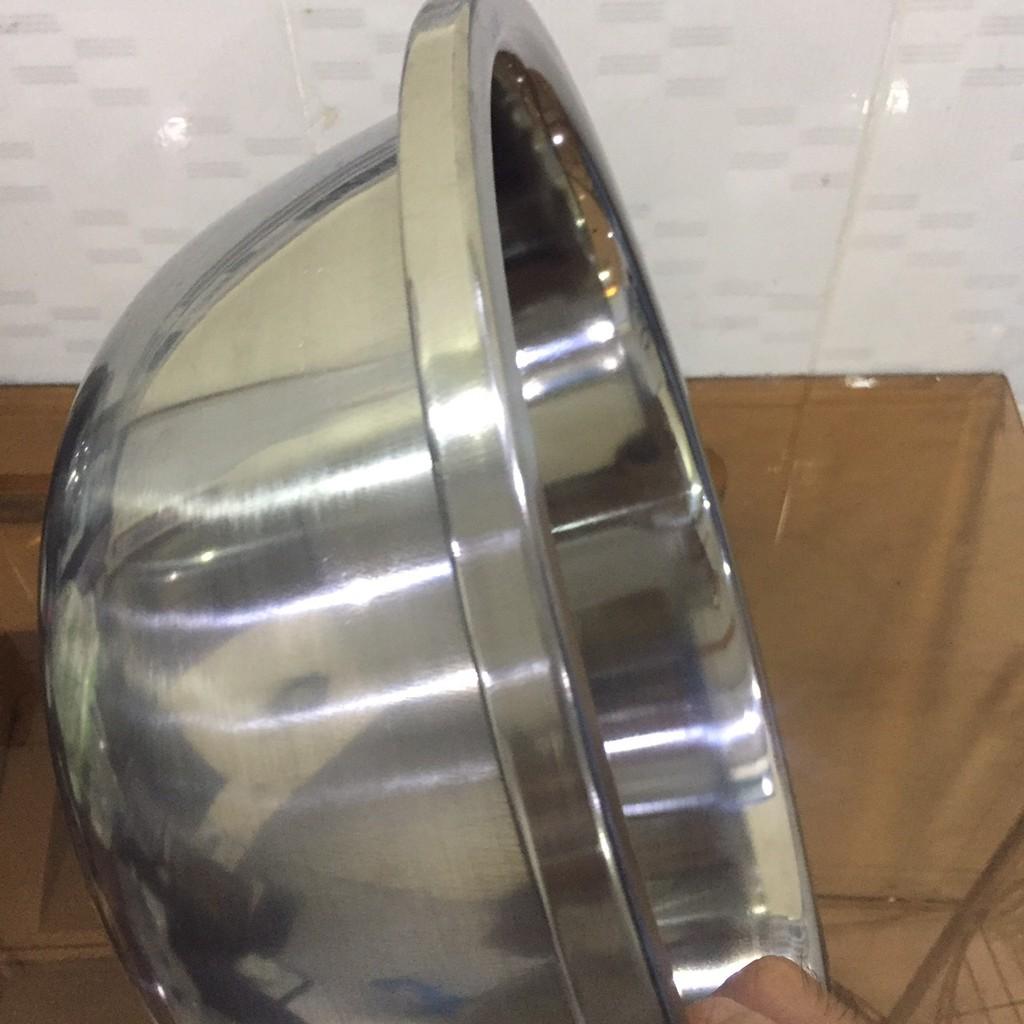 Thau inox 26 cm - 28cm - 30cm hàng dày sáng đẹp