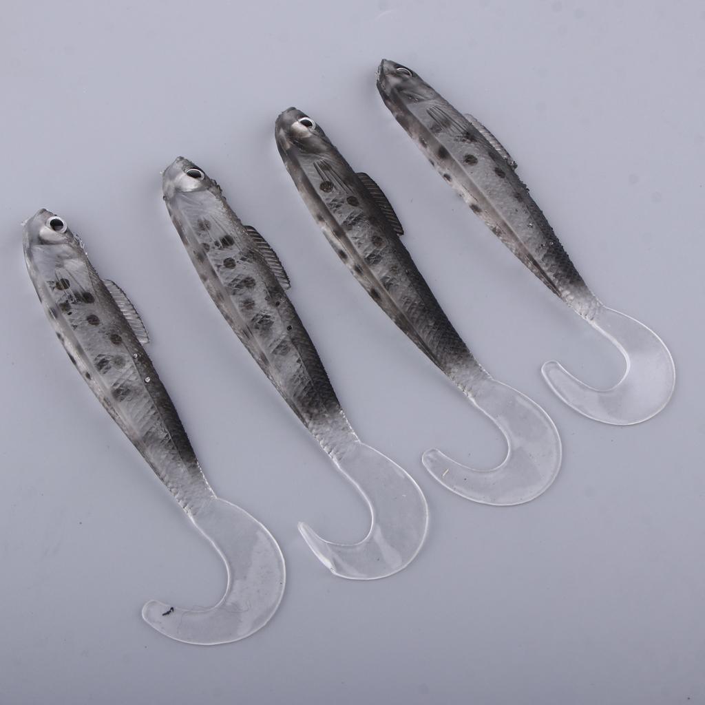 4pcs Soft Fishing Lure Baits Fishing Lure High Realistic Swimbaits