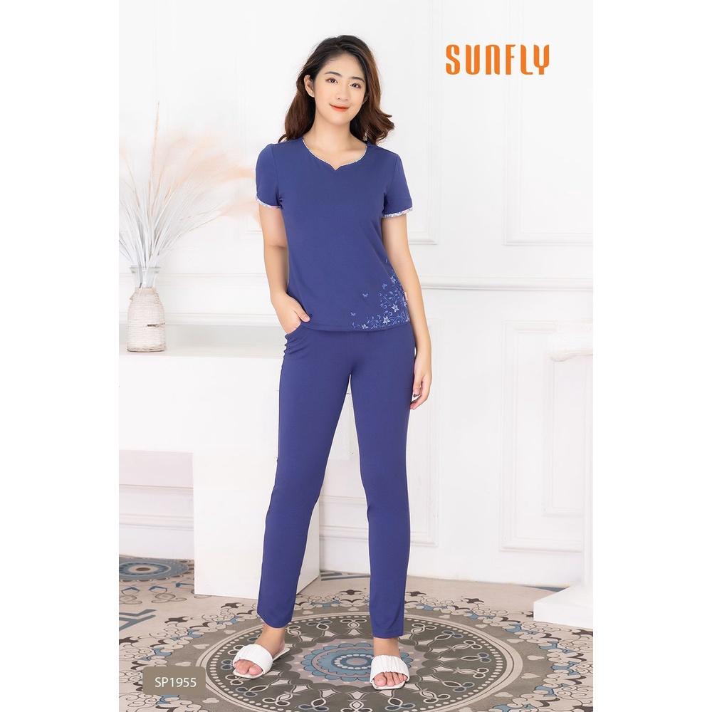 SP1955 Bộ đồ mặc nhà nữ cotton áo cộc tay, quần dài