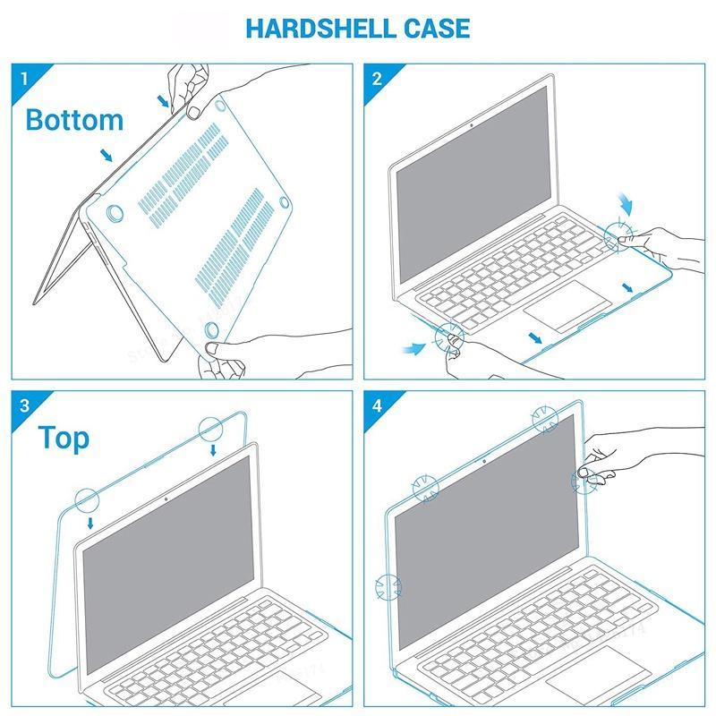 Bộ vỏ bảo vệ máy tính và bàn phím cho MacBook Pro 13 2020 M1 ChipA2338 A2337 A2251 A2289Air 13 11 Pro A13263225 A219321