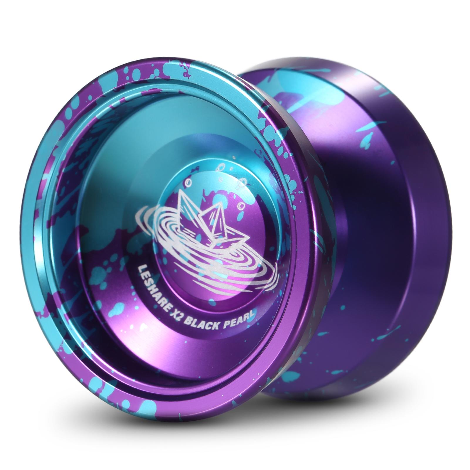 LESHARE X2 Bóng Yoyo nhôm Quà tặng Yoyo cạnh tranh với dây chịu lực và găng tay