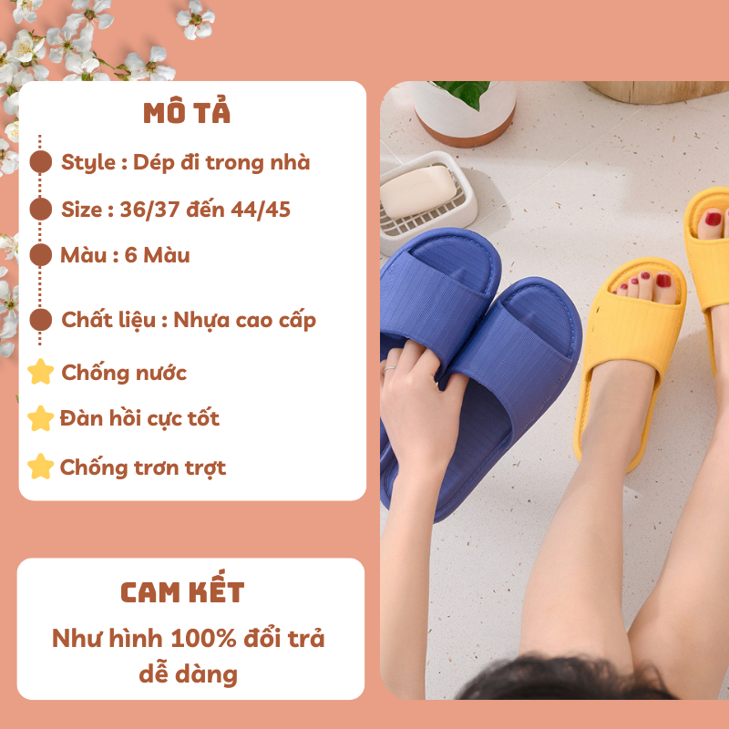 Dép nhựa nam đi trong nhà, trong văn phòng, đi mưa nhựa cao cấp nhẹ êm chân chống nước - 3190M