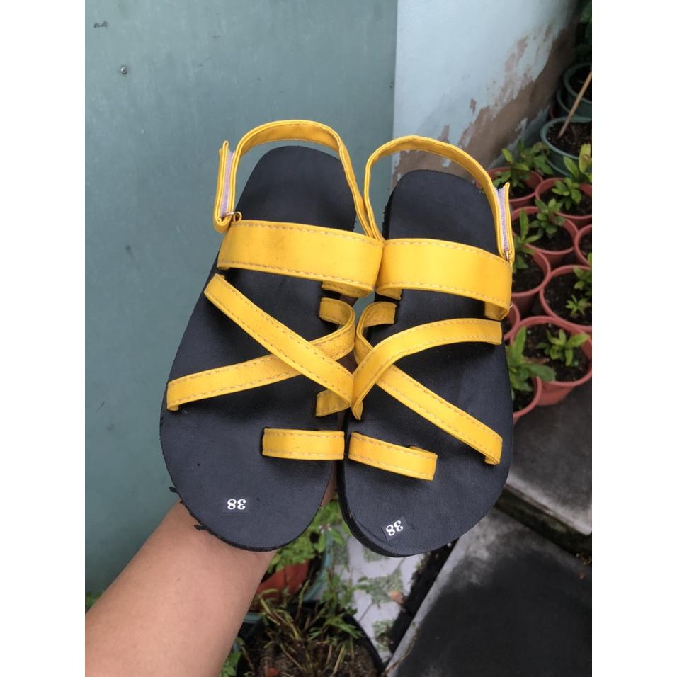 sandal đồng nai xăng đan nam nữ ( đế đen quai vàng ) size từ 34 nữ đến 43 nam