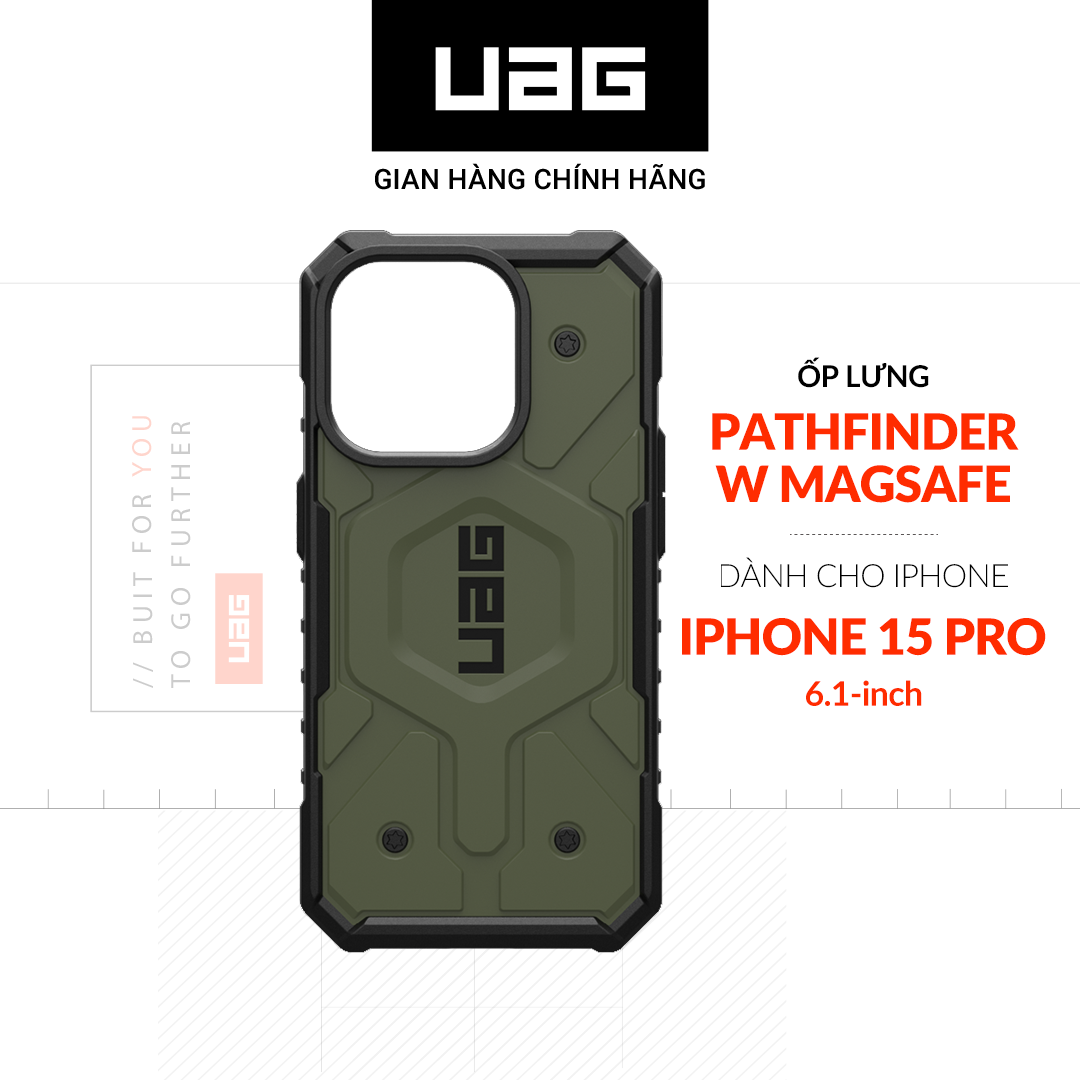 Ốp Lưng Chống Sốc UAG Pathfinder Hỗ Trợ Sạc Mag.safe Cho iPhone 15 Pro Max [6.7 INCH] Hàng chính hãng
