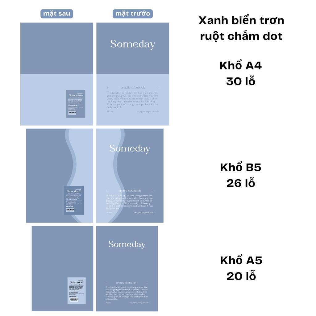 Sổ Còng B5 A4 A5 Crabit Someday Sổ Ghi Chép Bullet Journal Công Việc Học Tập Ruột Chấm Dotgrid Ruột Grid 100 Trang