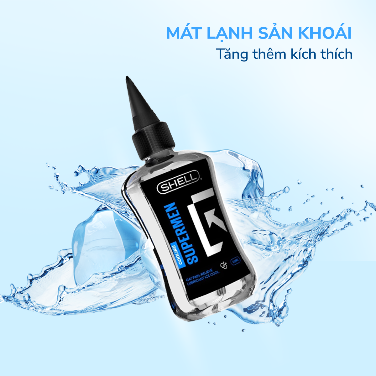 [Chai 90ml] Gel bôi trơn hậu môn mát lạnh - Shell Supermen Cooling