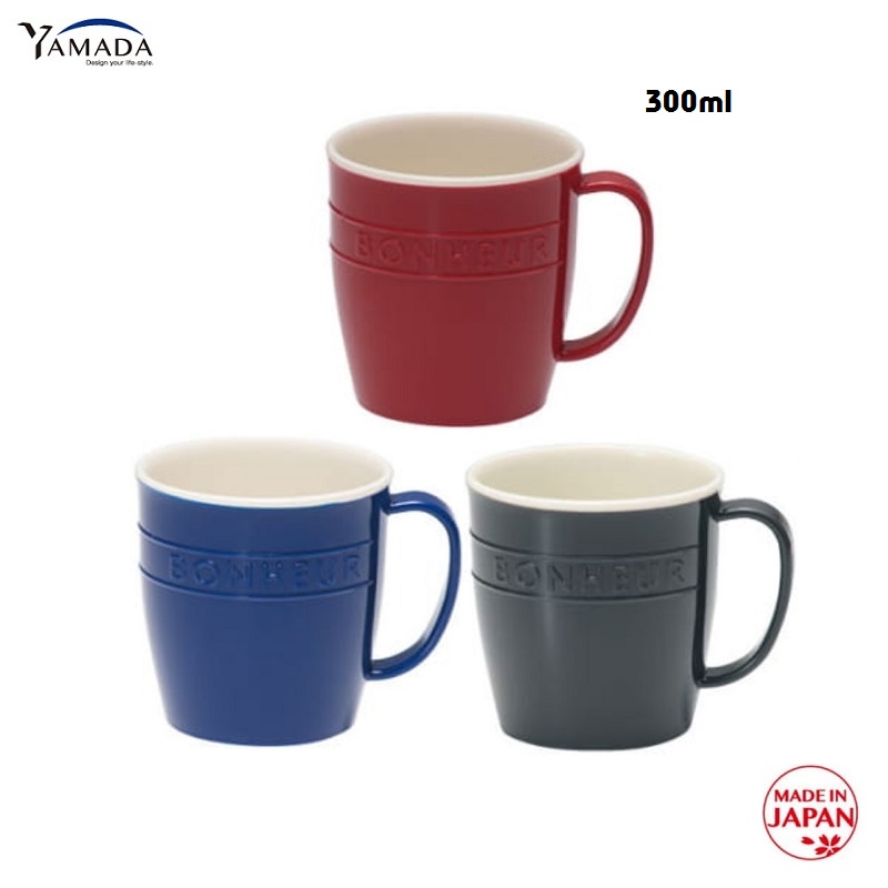 Cốc uống trà, cà phê Yamada Bonheur dùng được trong lò vi sóng hàng Made in Japan (300ml/400ml)