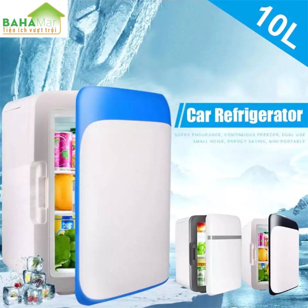 TỦ LẠNH MINI 10L ĐỂ XE Ô TÔ, VĂN PHÒNG, PHÒNG NGỦ... THUẬN TIỆN MANG ĐI DÃ NGOẠI, CẮM TRẠI."BAHAMAR"