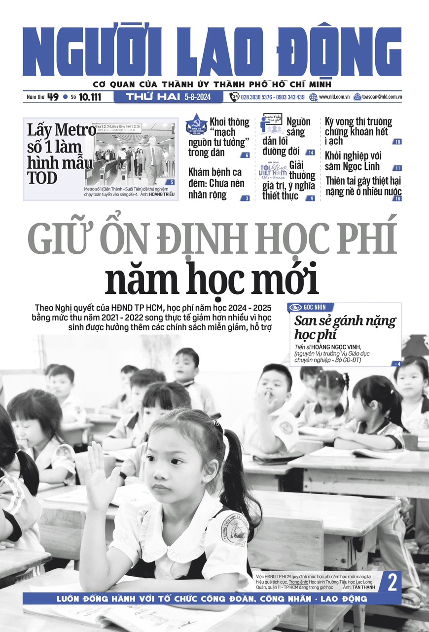 Nhật báo Người Lao Động từ ngày 05-8-2024 đến 11-8-2024