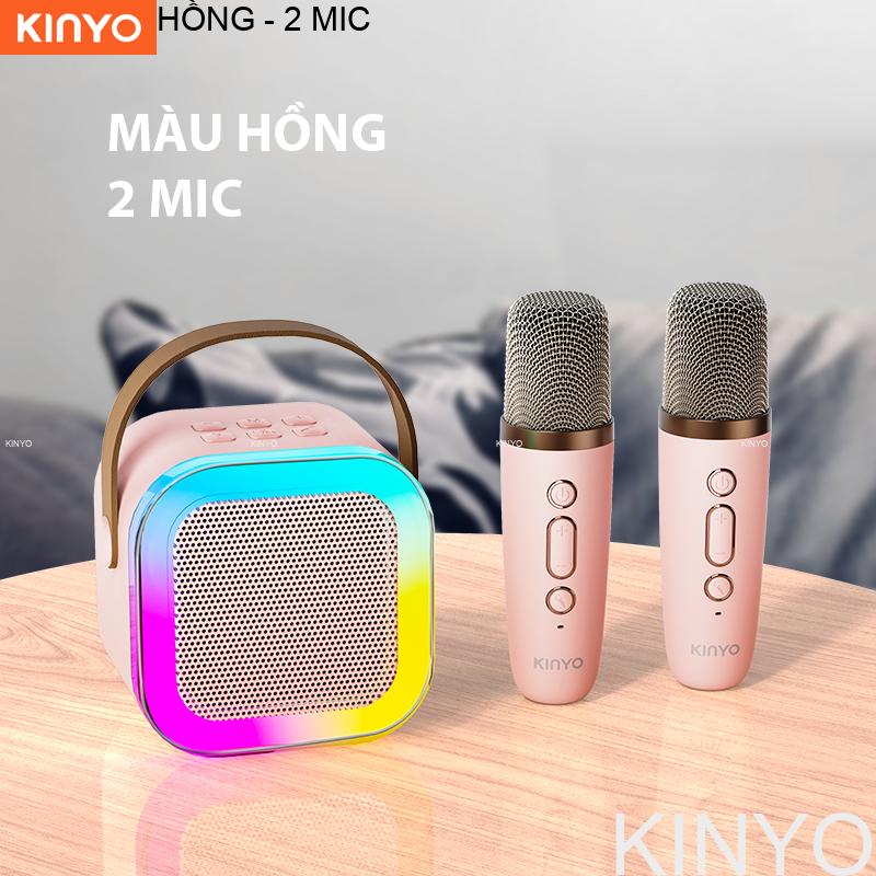 Bộ Loa Bluetooth + 2 Mic Không Dây Mini Hát Karaoke Tại Nhà K12, Có Thể Thay Đổi Giọng, Dễ Sử Dụng - Hàng nhập khẩu