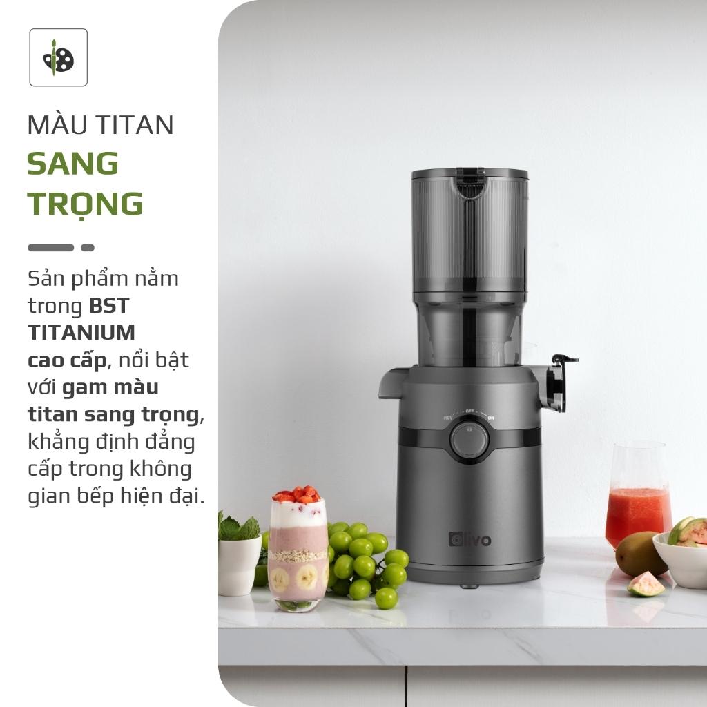 Máy Ép Chậm OLIVO SJ240, Thiết Kế Sang Trộng Dễ Tháo Lắp Vệ Sinh, Chạy Êm Ép Kiệt Bã, hàng chính hãng