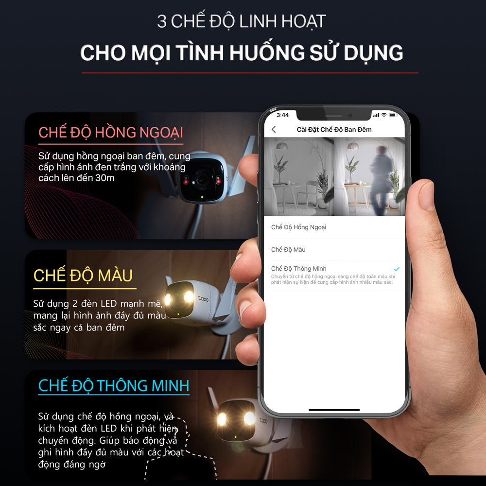 Camera Wifi Ngoài trời TP-Link Tapo C320WS - Độ phân giải 2K 4MP, Chống chịu thời tiết IP66, Có màu ban đêm, Còi báo động - HÀNG CHÍNH HÃNG