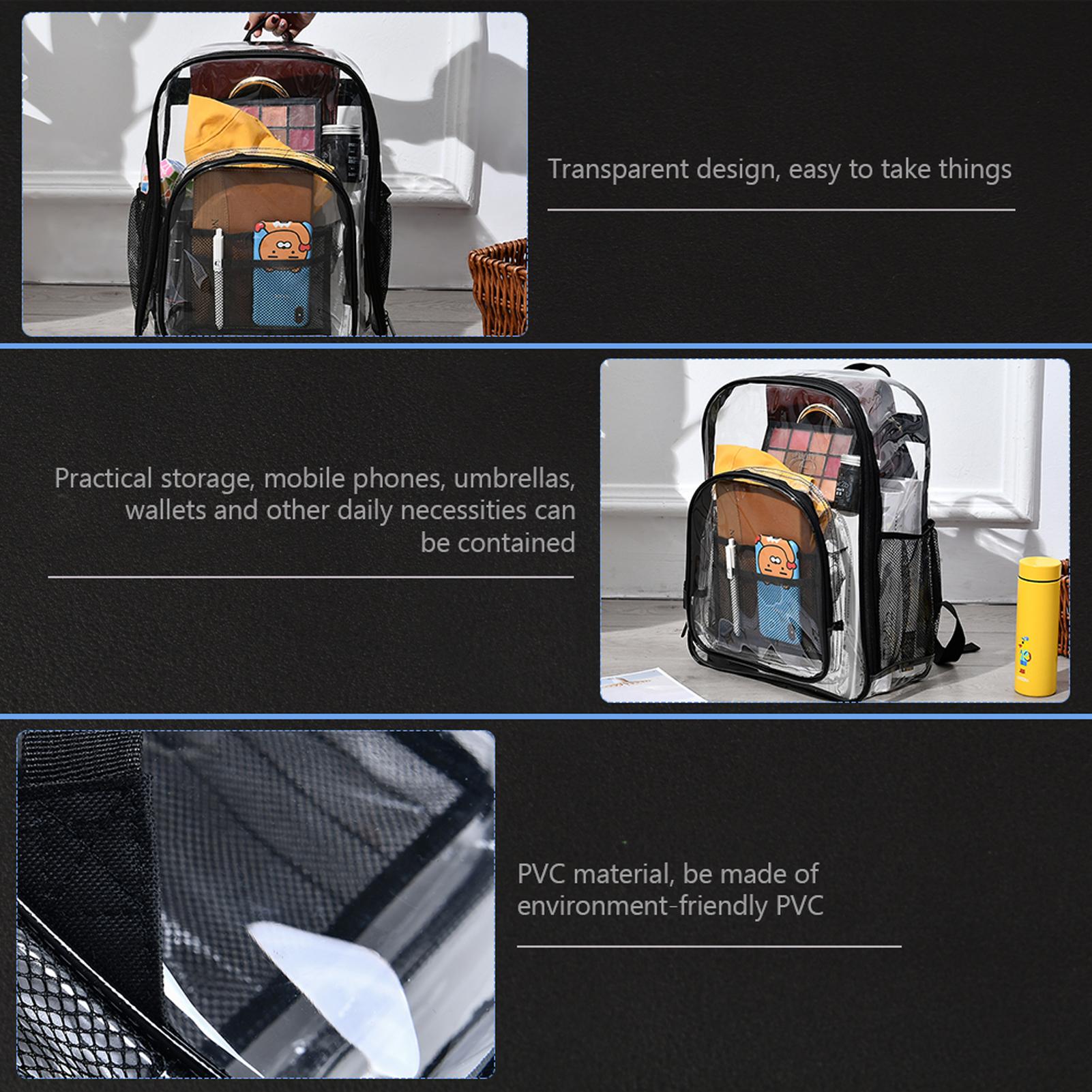Balo trong suốt bằng vật liệu PVC chống thấm nước và chống rách chất lượng cao