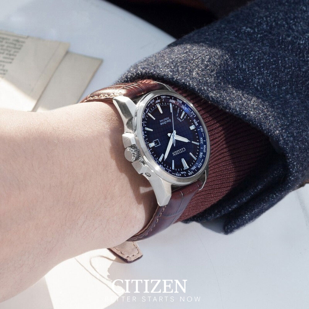 Đồng Hồ Nam Citizen Dây Da BX1001-11L - Mặt Xanh
