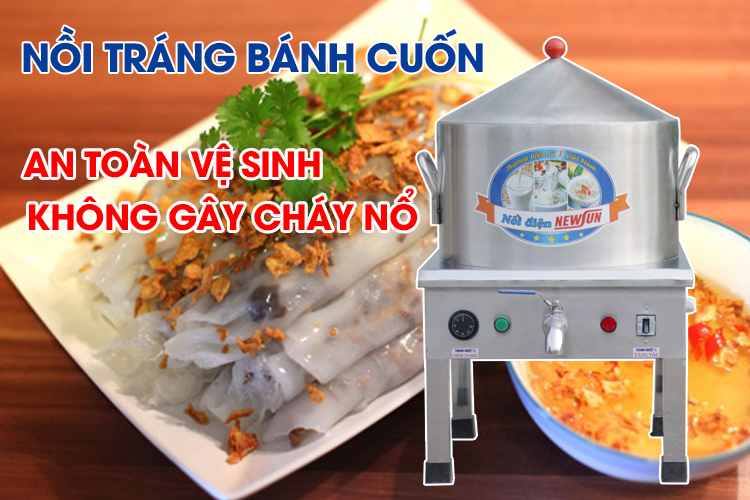 Nồi Tráng Bánh Cuốn Bằng Điện Công Nghiệp 30 Cm