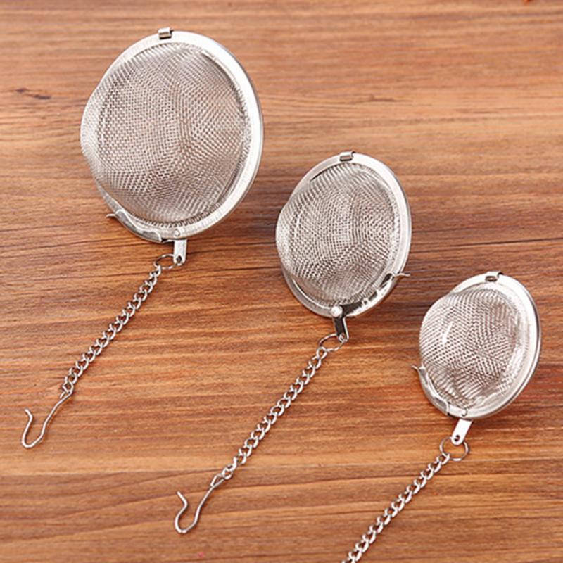 Tea Ball Strainer Stainless Steel Tea Infuser Sphere Locking Spice Mesh Infuser Tea Filter Strainers Seasoning Ball Kitchen Tool