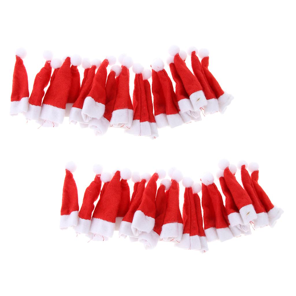 Phép Lạ Chiếu 40 Pcs 3.4 Mini DIY Giáng Sinh Lollipop Kẹo Nón Bé Búp Bê Hàng Thủ Công