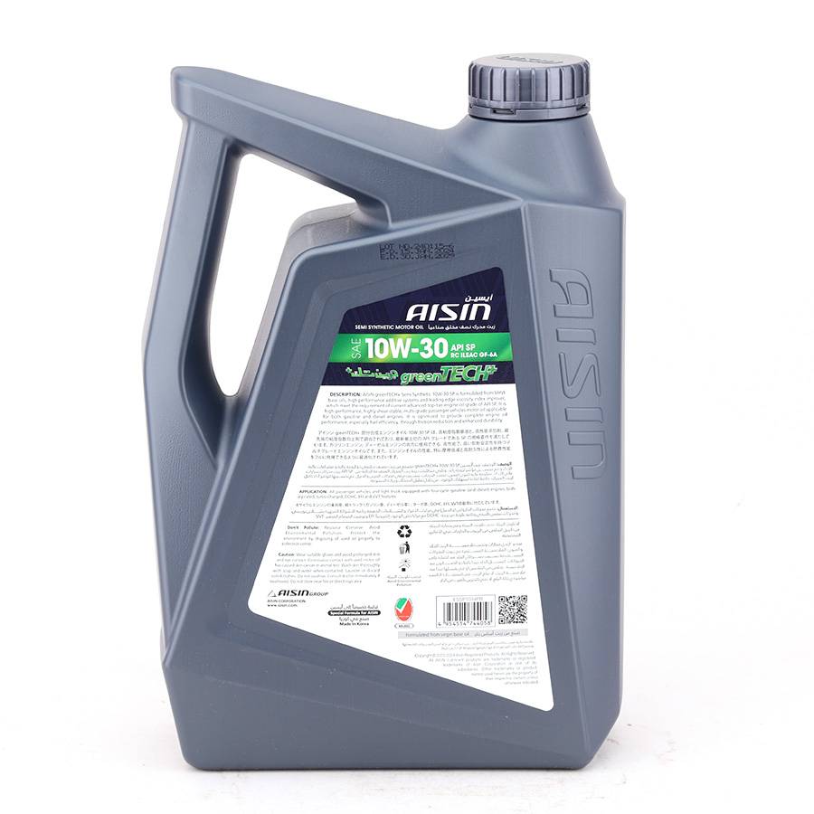 Dầu Nhớt Bán Tổng Hợp AISIN Greentech+ SP 10W30 4 Lít ESSP1034PB - Nhập Khẩu Chính Hãng