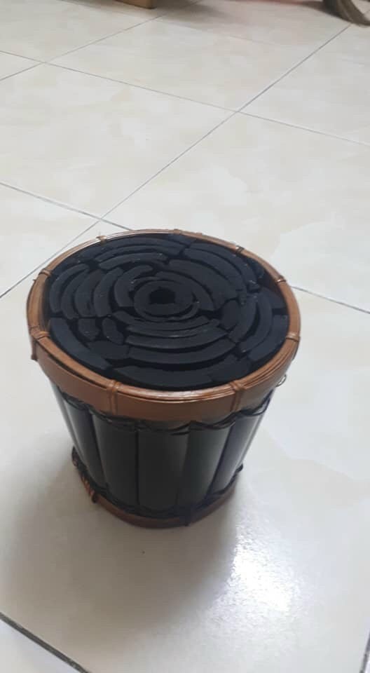 GIỎ THAN TRE HOẠT TÍNH KHỬ MÙI, TRANG TRÍ PHONG THỦY