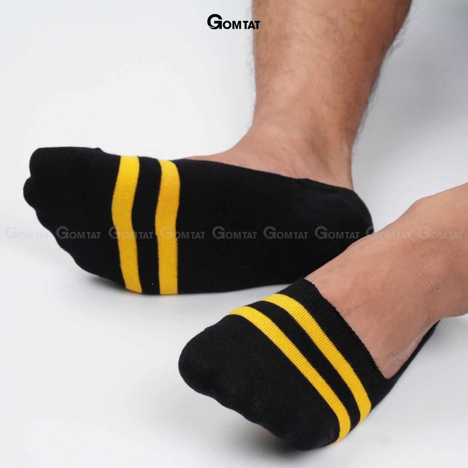 Combo 5 đôi Vớ lười Nam Mẫu Sọc Ngang, Tất Lười Cotton cao cấp, có đệm sao su chống tuột gót