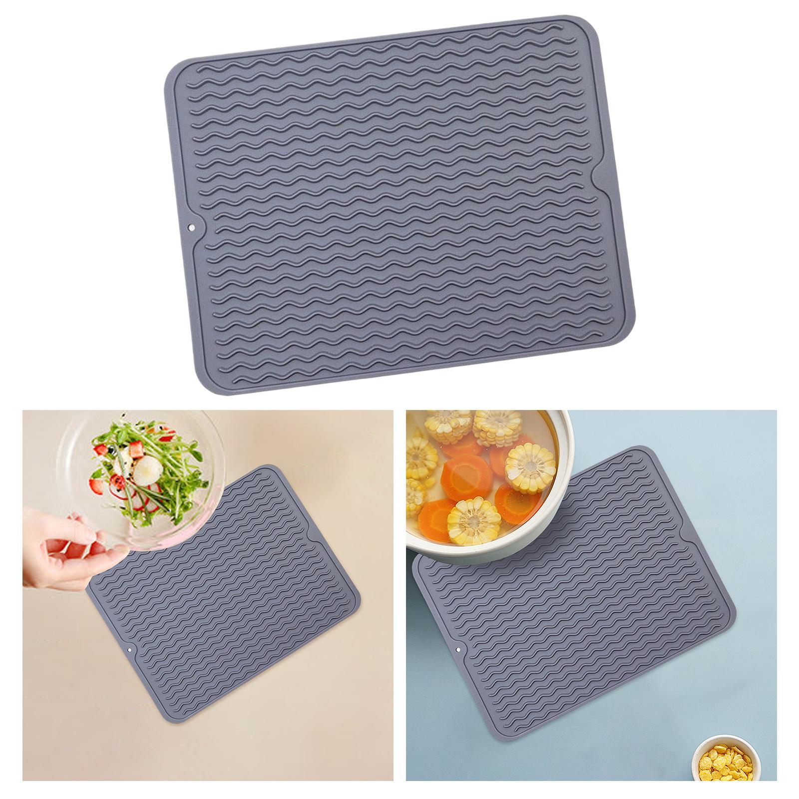 Silicone Drain Pad Waterproof Heat Insulation Hot Pot Holder Dish Drying Mat