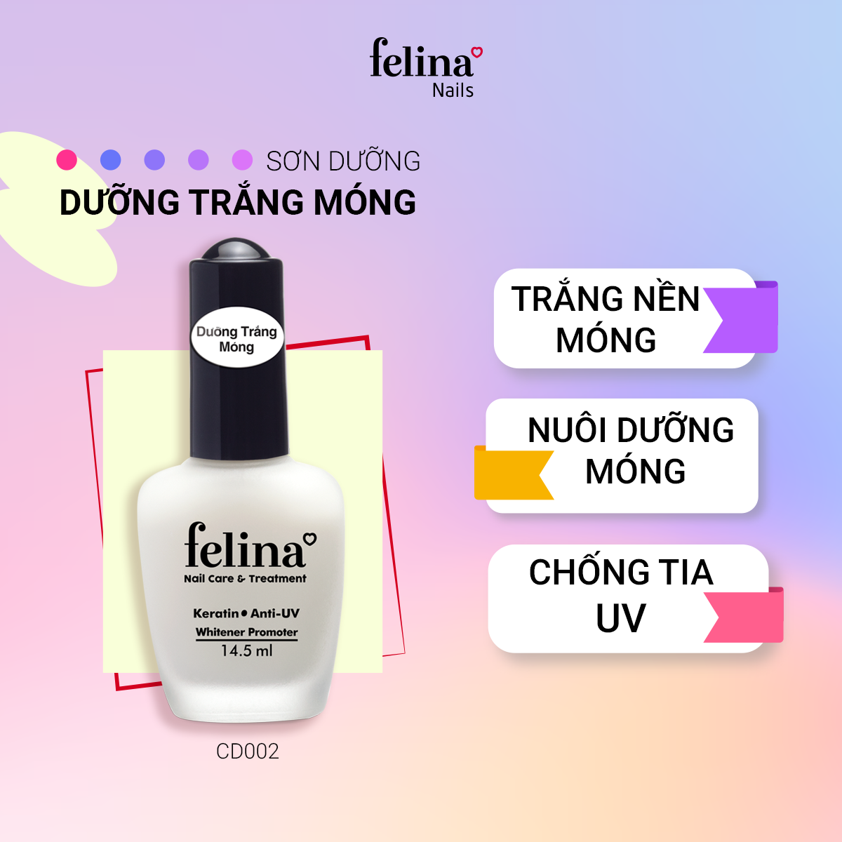 Sơn dưỡng trắng móng Felina_CD002