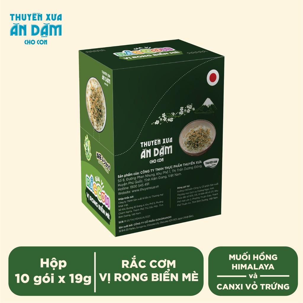 Hộp 10 gói 19g Gia vị Rắc cơm Thuyền Xưa Ăn Dặm - Vị Rong Biển Mè