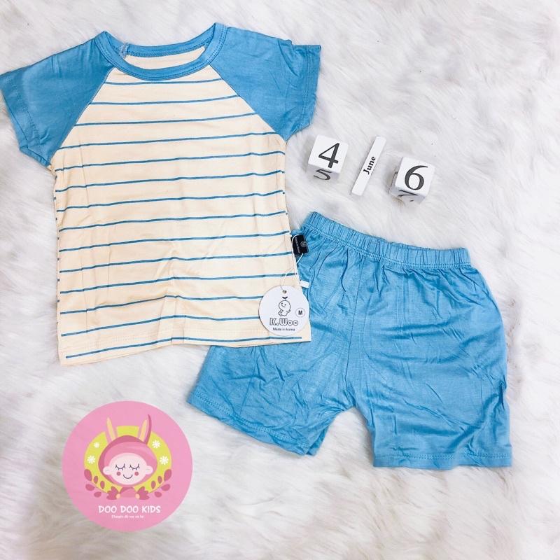 BỘ CỘC TAY CHO BÉ ️ BỘ MINKY MOM KẺ NGANG NHIỀU MÀU CHO BÉ size 6-16kg