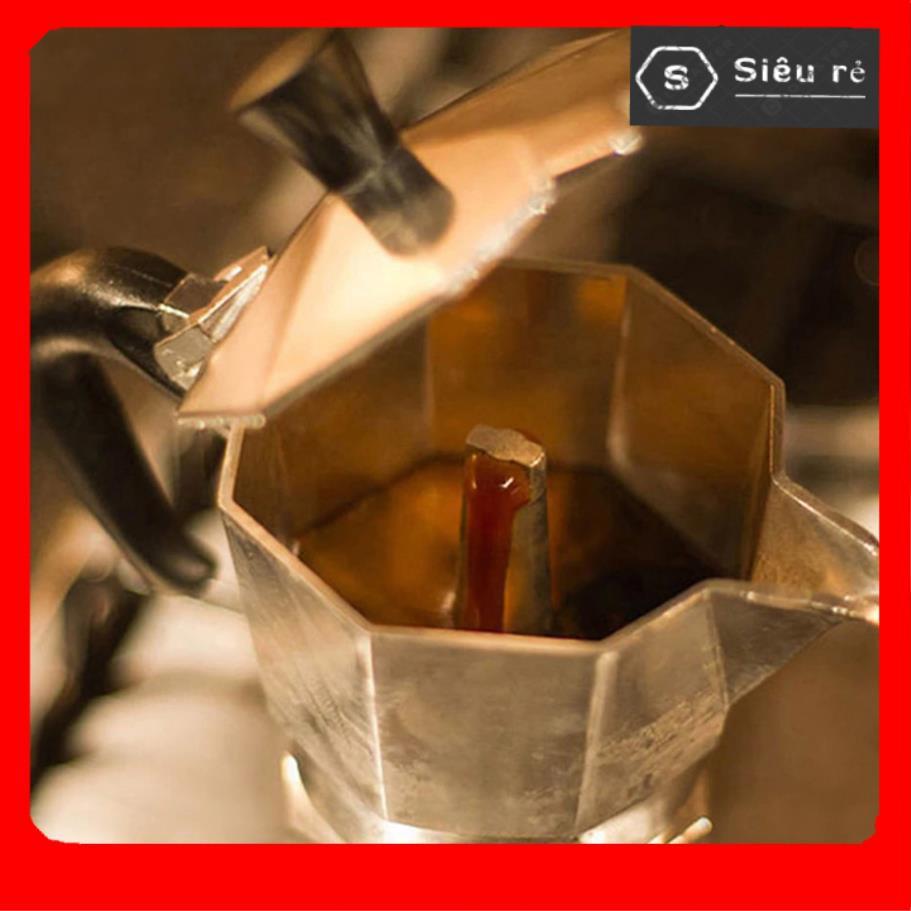 Ấm, Bình Pha Cà Phê Moka Espresso Tại Nhà - Ấm Pha Coffee Kiểu Ý - Tiện Lợi Dễ Sử Dụng (LA6989)