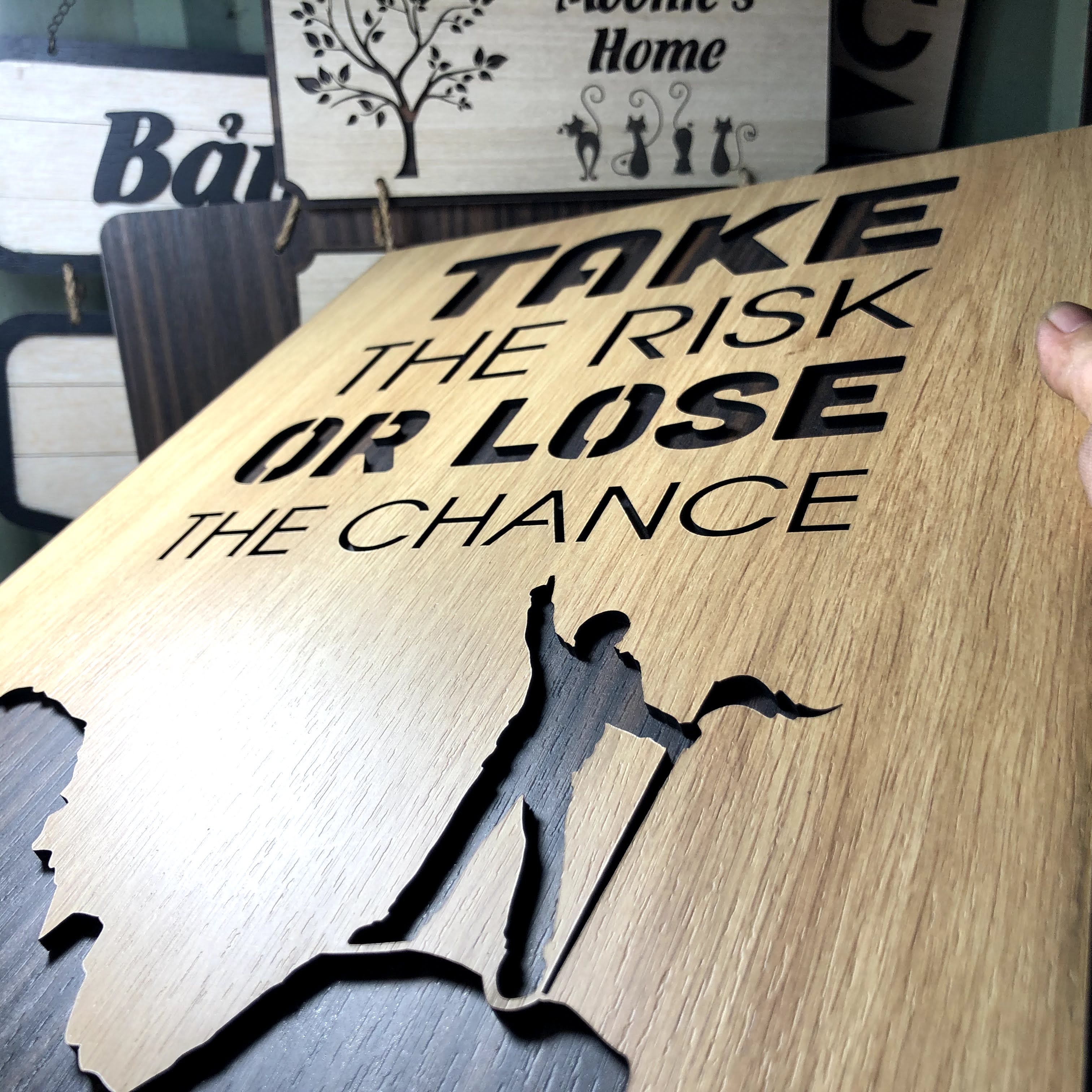 Motivational Painting TBIG074: Take The Risk Or Lose The Chance