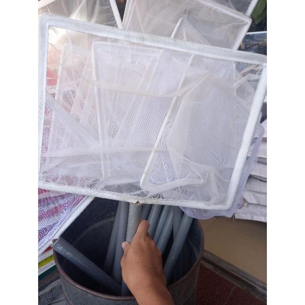 Vợt xúc cá vuông, 40cm x 30cm, hàng làm nhà chắt chắn , kích thướt lưới nhỏ đến lớn 1 cái