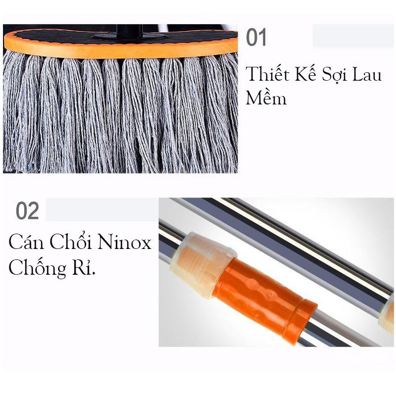 Cây Lau Rửa Xe Ô Tô Cán Dài,Sợi Lau Mềm - Chổi Dài xám cán inox bền bỉ có thể kéo dài hoặc thu gọn