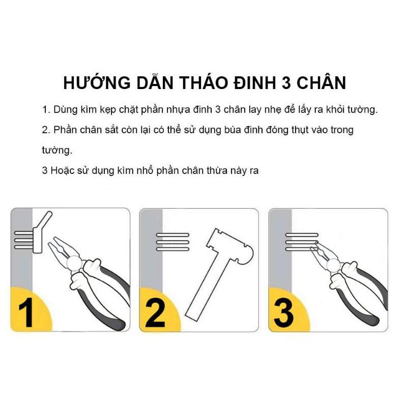 Đinh ghim 3 chân treo ảnh (set 10 cái)