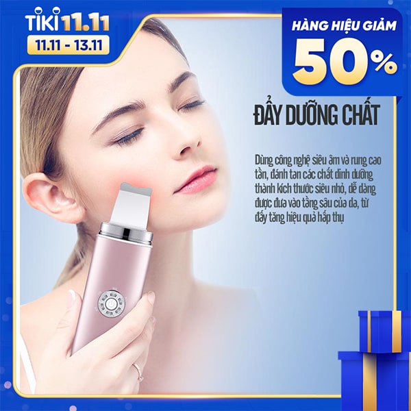 Máy tẩy tế bào chết sóng siêu âm K.SKIN KD8026 sủi da làm sạch mụn đầu đen thu nhỏ lỗ chân lông, nâng cơ