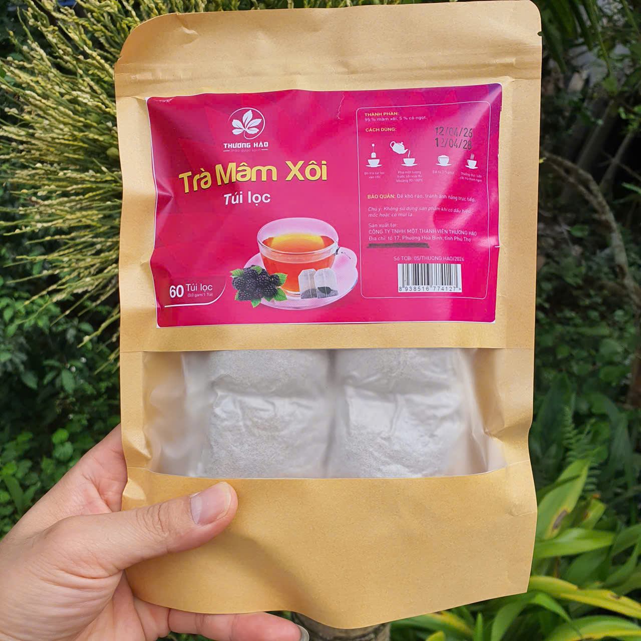Túi 60 gói trà túi lọc Mâm Xôi -tốt cho nữ