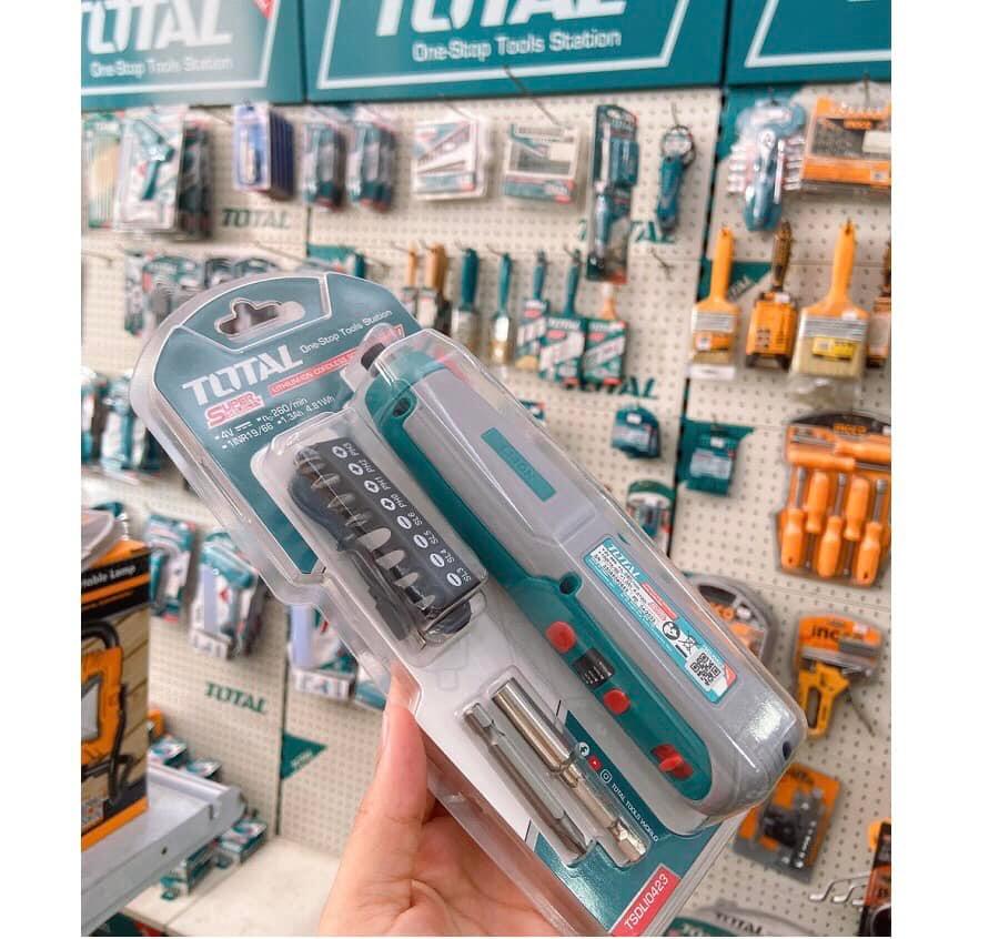 MÁY SIẾT VÍT DÙNG PIN LITHIUM-ION 4V TOTAL TSDLI0423 - HÀNG CHÍNH HÃNG