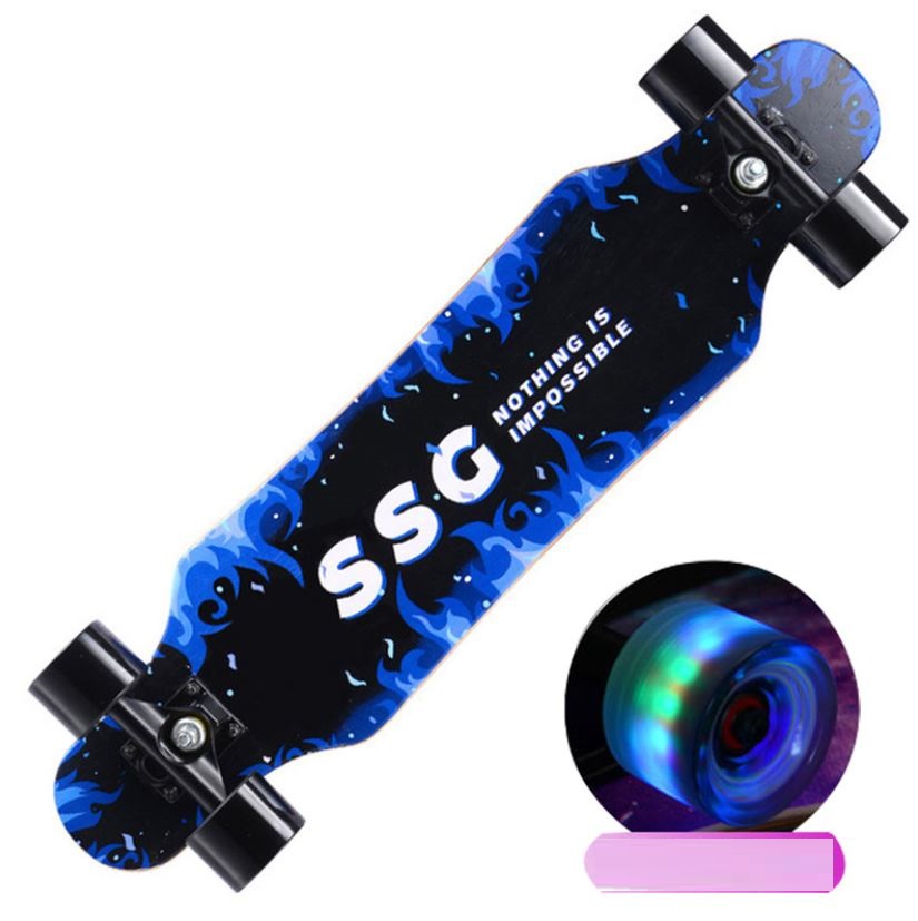 Ván trượt Phát Sáng Dài 80*20cm Thể Thao Mặt Nhám Mẫu LONGBOARD Cao Cấp 