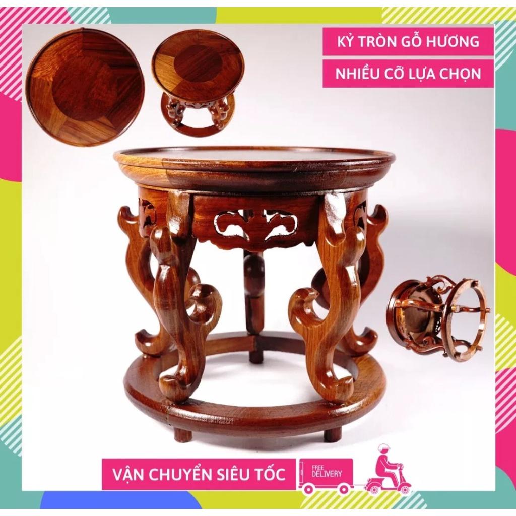 Đôn gỗ tròn - kỉ gỗ thờ cúng gỗ hương chân tròn