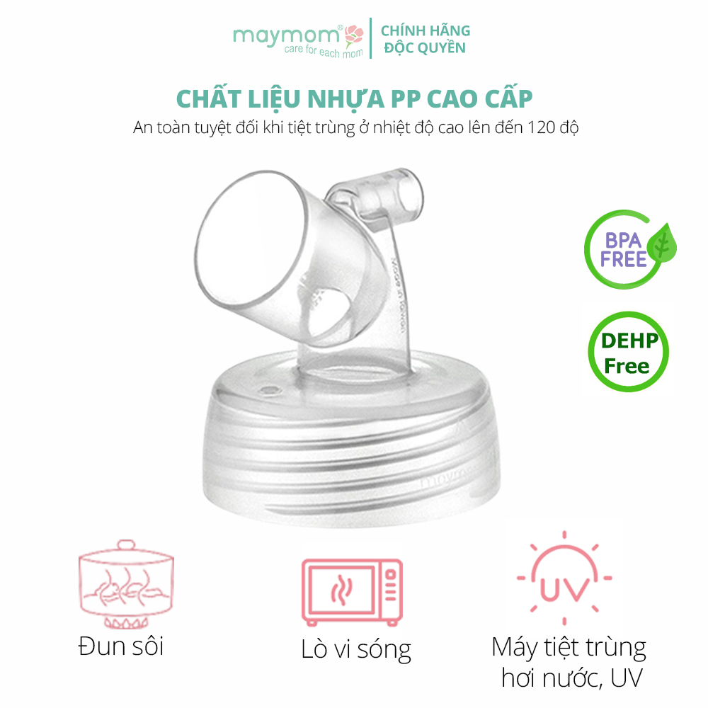 Cổ Nối Phễu Maymom Myfit Loại Cổ Rộng, Tương Thích Phễu Hút Sữa Spectra, Pumpin, Lacteck, Mini Pum, Pumpa, Silicon