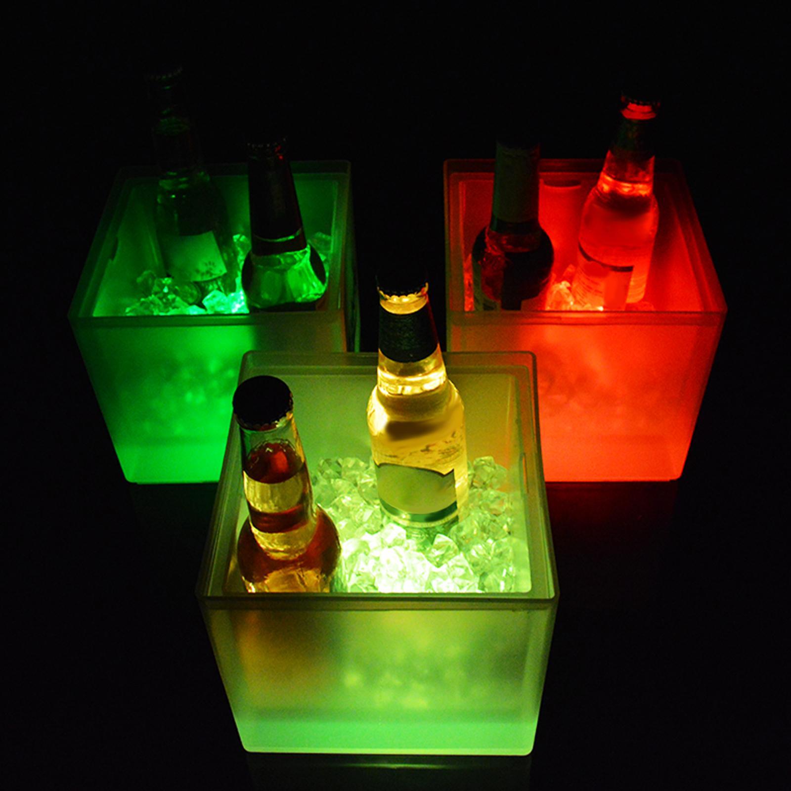 Double Layers Ice Bucket Rechargable 3.5L for Club Home KTV Green