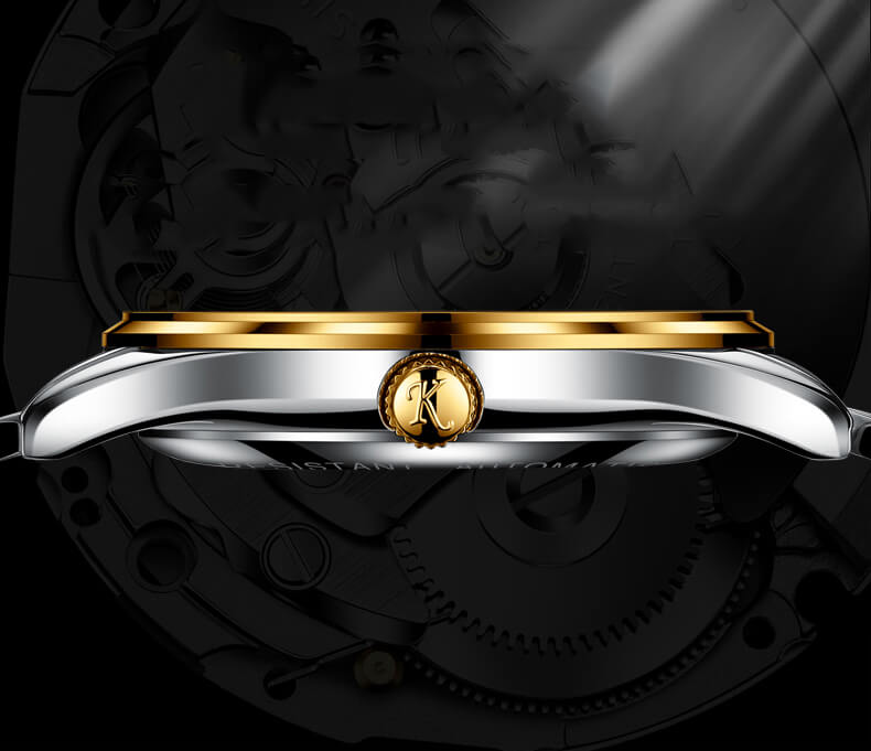 Đồng hồ nam chính hãng KASSAW K869-3 chống nước,chống xước,kính sapphire ,mặt đen dây kim loại thép không gỉ 316L ,hàng mới 100% ,Đồng hồ cơ ,Thiết kế đơn giản và sang trọng