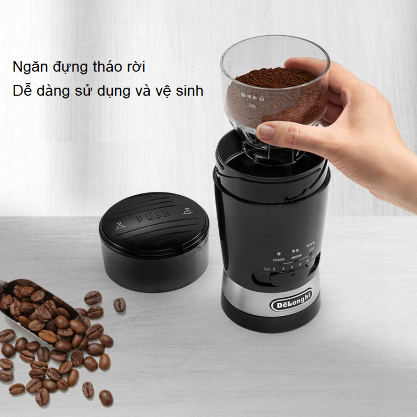 Máy xay hạt cà phê và các loại hạt Delonghi KG210 - Hàng Nhập Khẩu