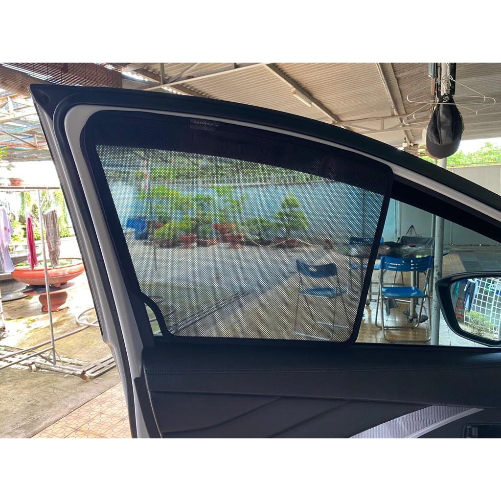 Rèm che nắng nam châm xe Mazda 3 2015-2019 2020 2021 2022 cao cấp, bộ 4 rèm tích hợp sẵn nam châm hút chặt
