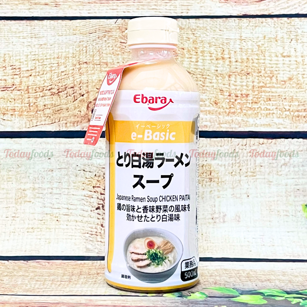 Nước Súp Mì Ramen Gà Paitan E-Basic Ebara (Nhật Bản) 500ML - Nước súp paitan tiện lợi