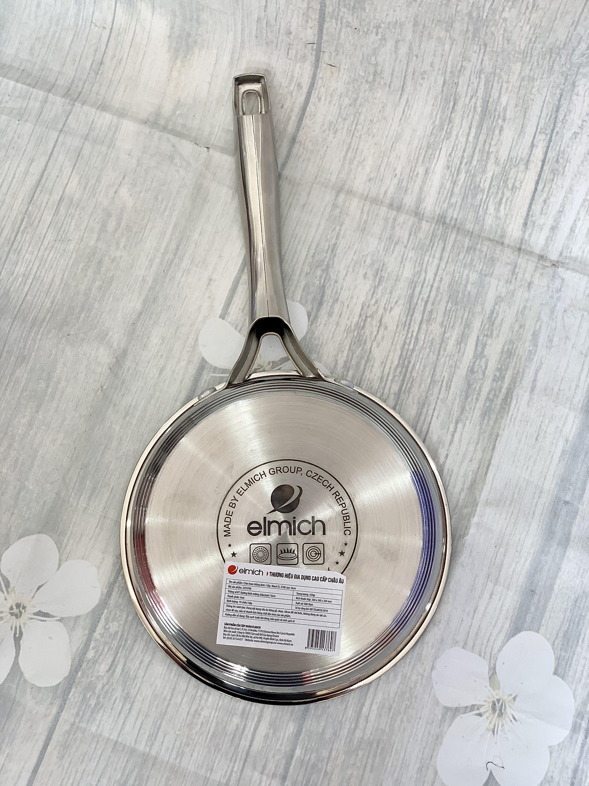 CHẢO INOX CHỐNG DÍNH ELMICH 3 ĐÁY MAX A 20CM mã 3761