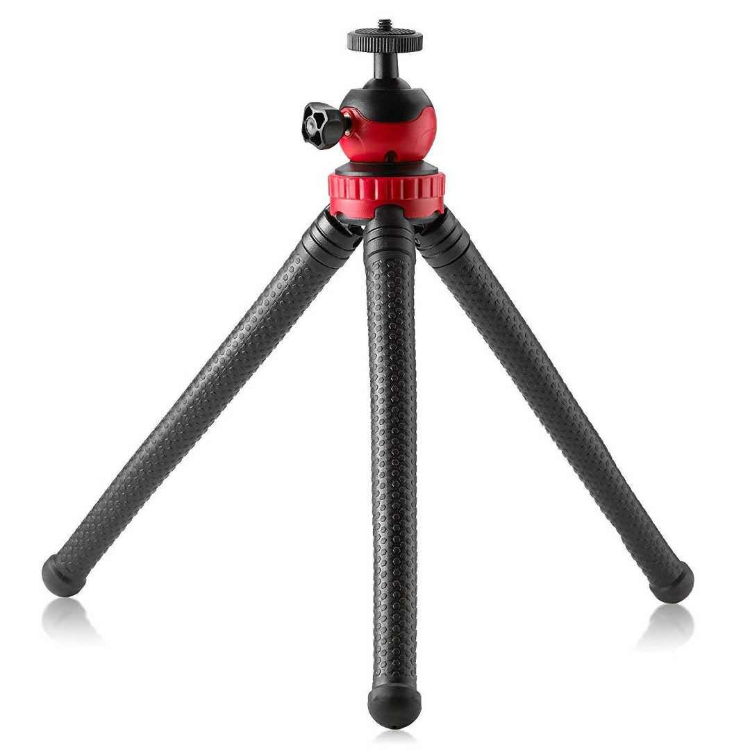 Giá đỡ điện thoại dạng tripod 3 chân bạch tuộc uốn dẻo kèm remote bluetooth PK-BT-K2C-RM