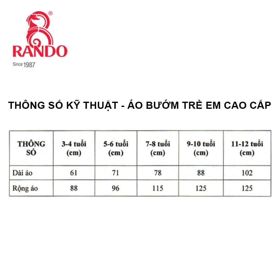 Áo Mưa Cánh Dơi Trẻ Em Cao Cấp, RANDO Chính Hãng, Nhựa An Toàn Sức Khỏe, Không Thấm Nước