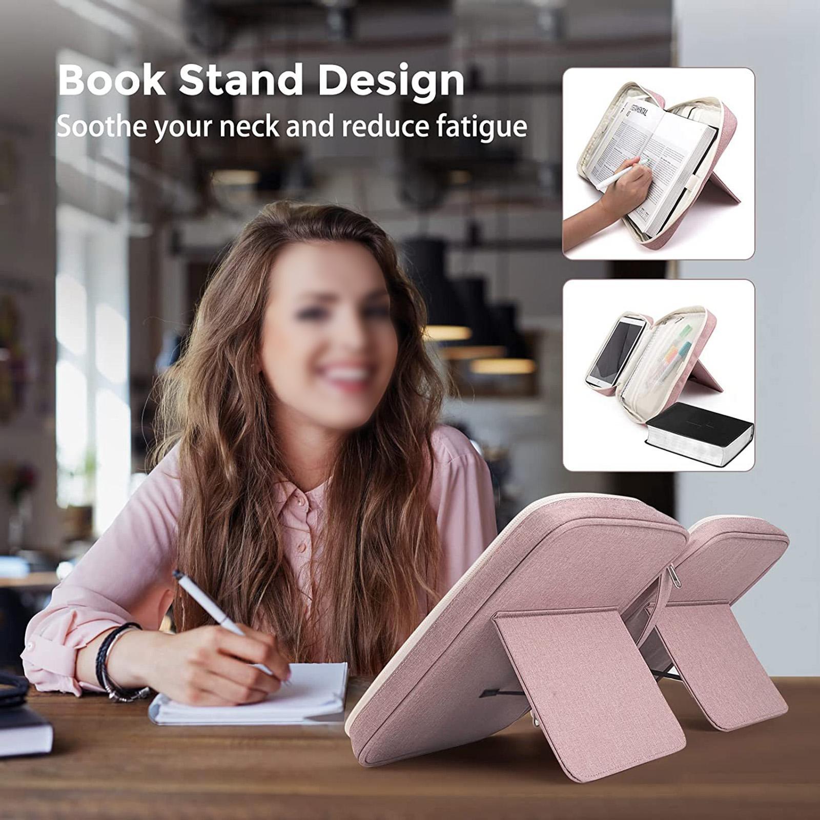 Bible Cover with Stand and Handle Portable Multifunctional Bible Holder Case