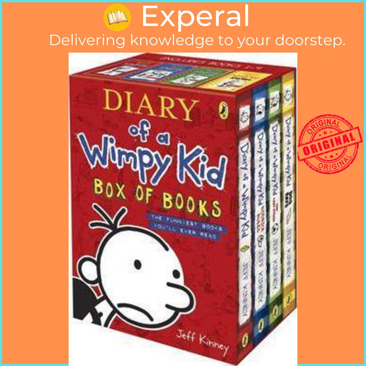 Sách - Diary of a Wimpy Kid Box of Books by Jeff Kinney (UK edition, paperback)